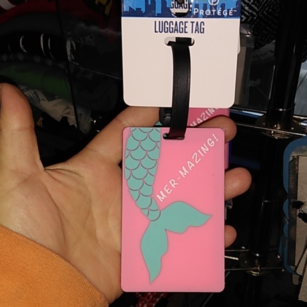 Mermaid luggage tag